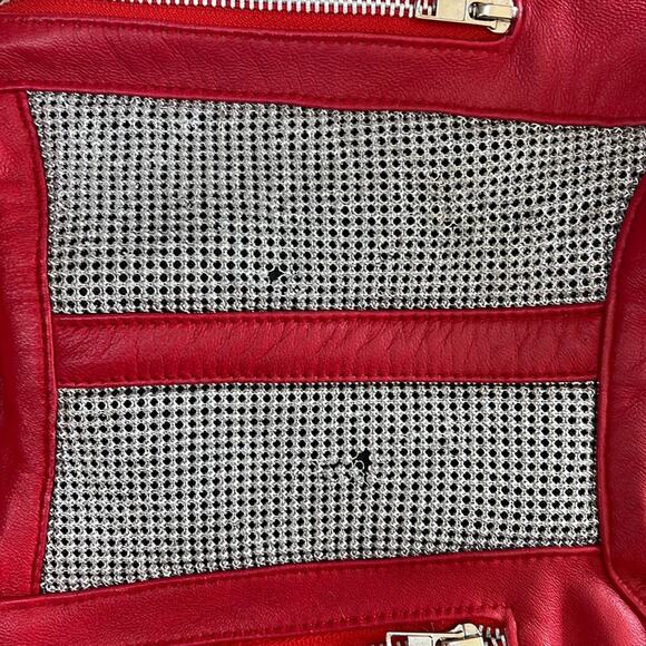 Unisex 2XL Red Leather Jacket with removable sleeves Michael Jackson Thriller - Picture 5 of 16